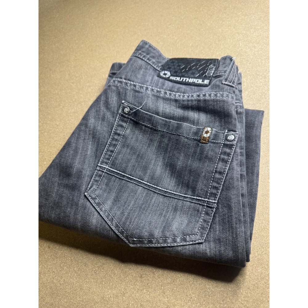 Southpole Mens Gray Faded Relaxed Fit Denim Jeans Size 30 Streetwear Y2K